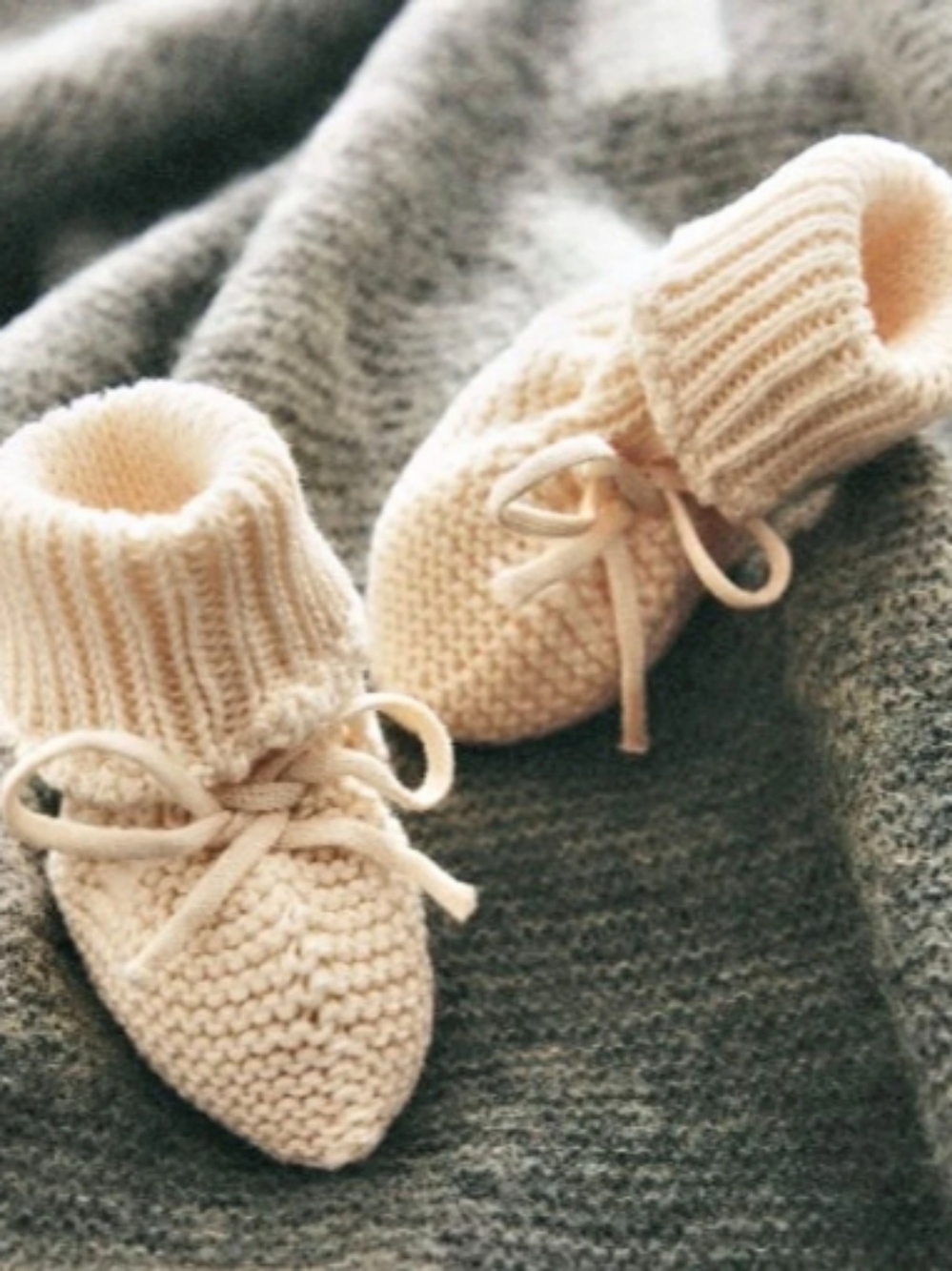 Zara Home Cotton Knit Baby Booties